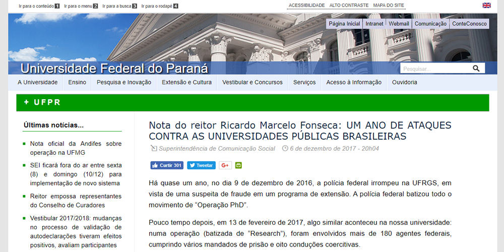 Um ano de ataques contra as universidades públicas brasileiras
