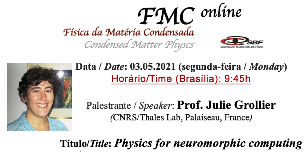 FMC Online – Julie Grollier (CNRS/Thales Lab, Palaiseau, France)