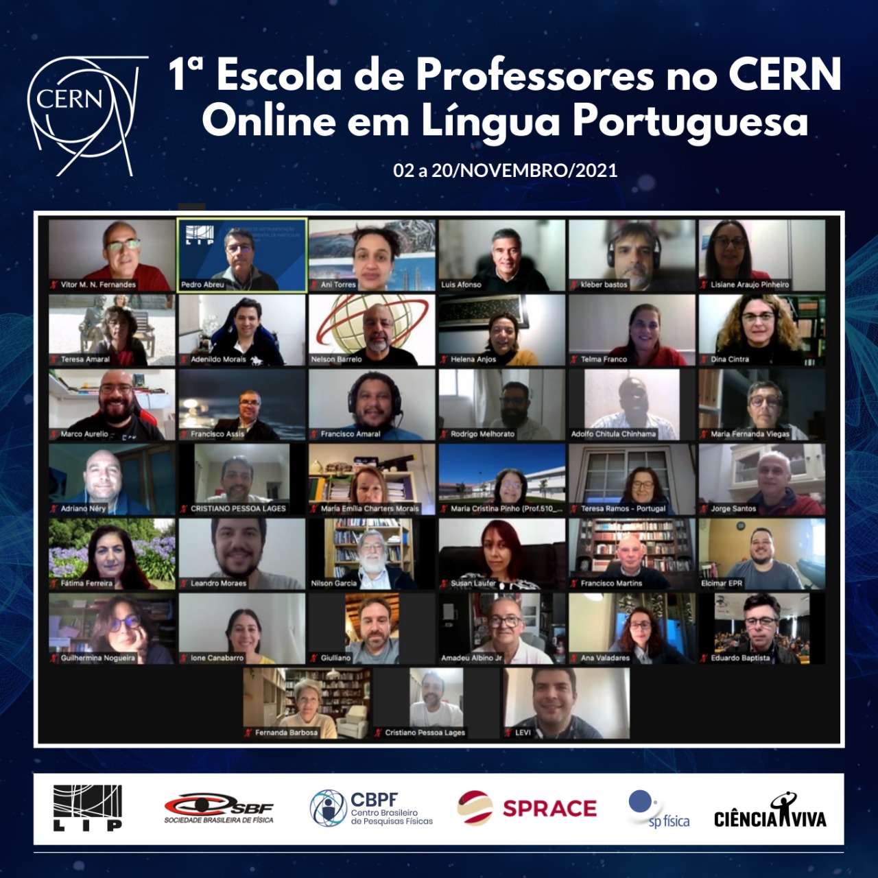 1ª Escola de Professores no CERN Online em Língua Portuguesa