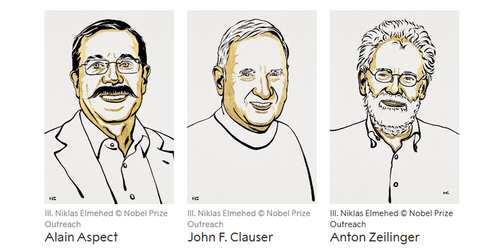 Prêmio Nobel de Física é concedido a trio de cientistas por trabalho em emaranhamento quântico