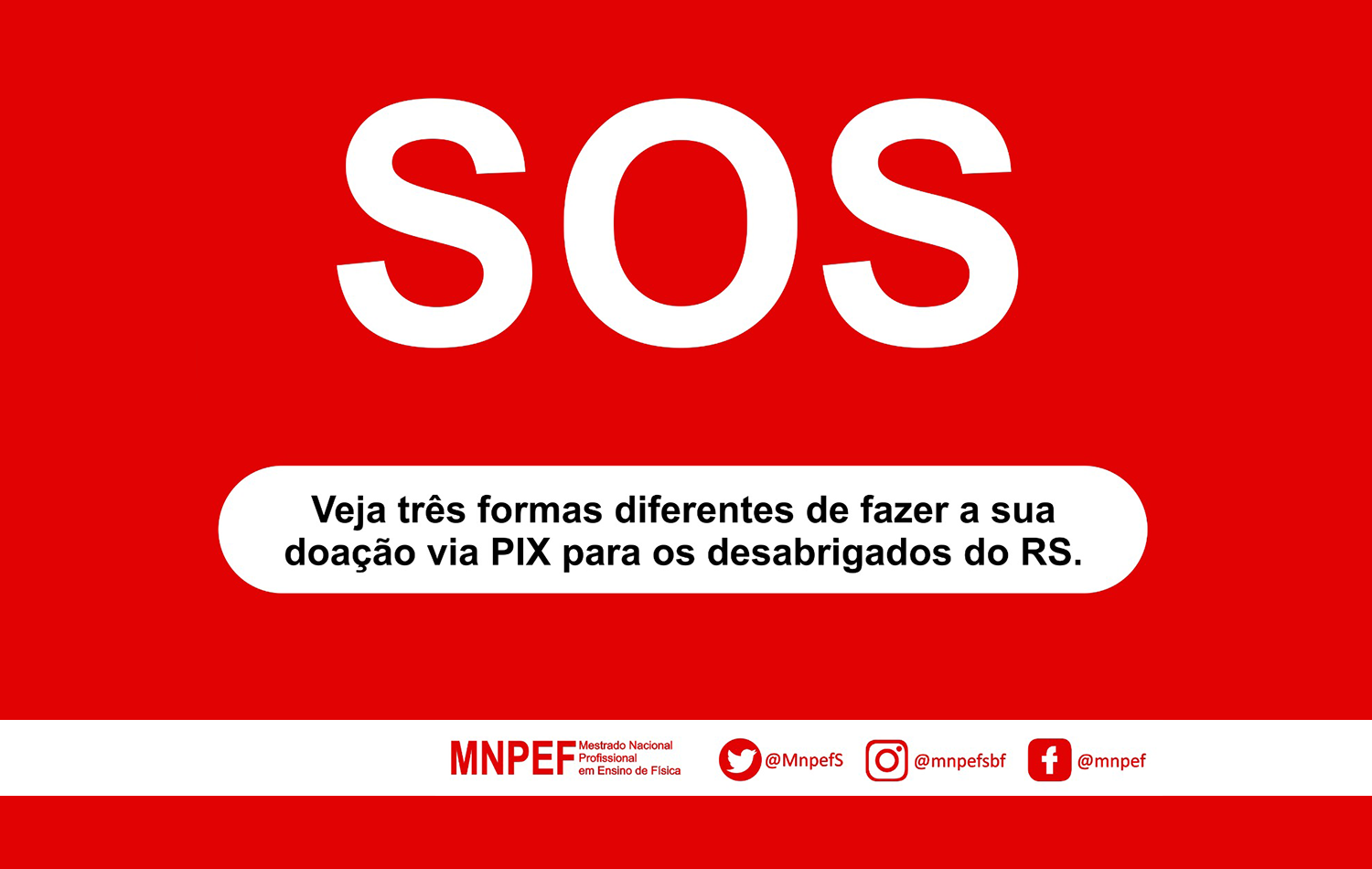 MNPEF manifesta apoio aos docentes e discentes do RS