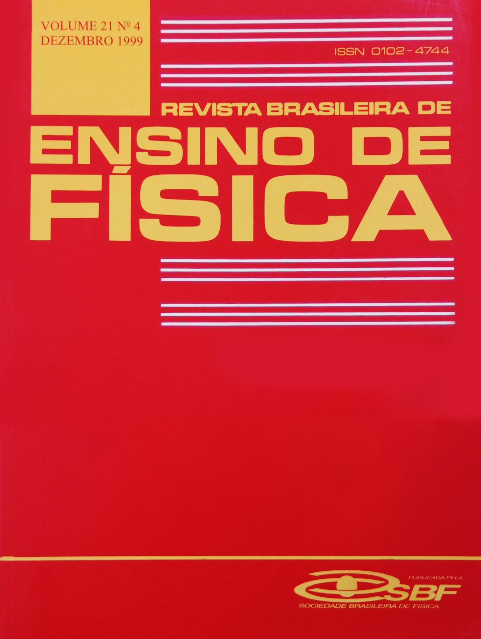 Capar da Revista Brasileira de Ensino de Física da SBF, volume 21, número 4 de 1999.
