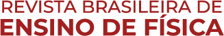 Logo da Revista Brasileira de Ensino de Física - texto escrito em vermelho.