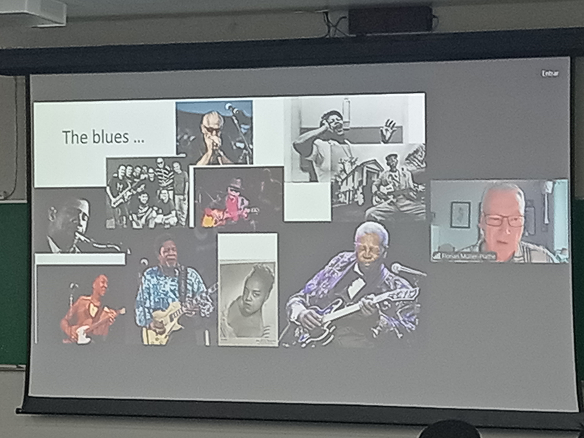 Florian Müller-Plathe da TU Darmstadt Alemanha lembra da paixão de Canuto pelo Blues. (Crédito: Roger Marzochi)